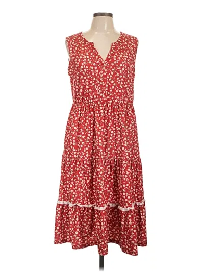 Pre-owned Unbranded Casual Dress In Red