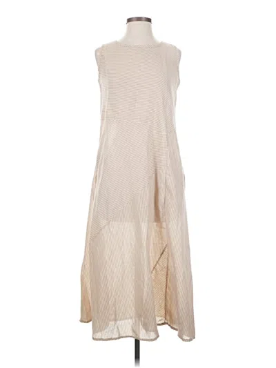 Pre-owned Unbranded Casual Dress In Tan