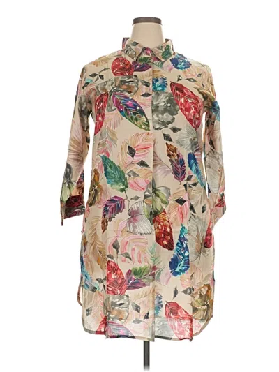 Pre-owned Unbranded Casual Dress In Tan