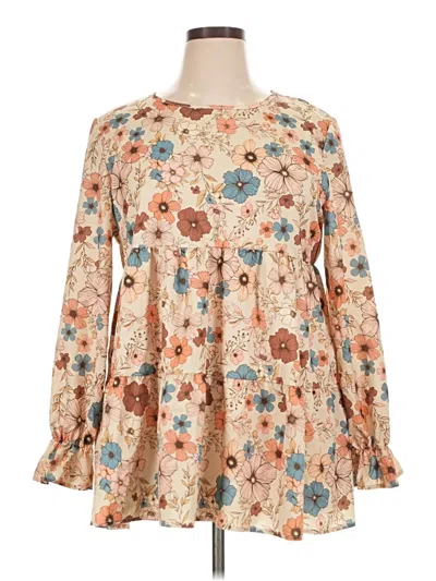 Pre-owned Unbranded Casual Dress In Tan