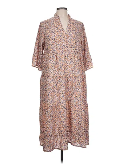 Pre-owned Unbranded Casual Dress In Tan