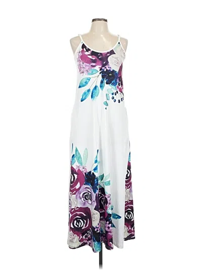 Pre-owned Unbranded Casual Dress In White