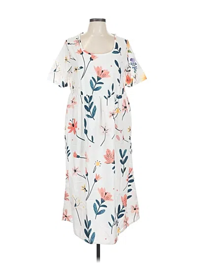 Pre-owned Unbranded Casual Dress In White