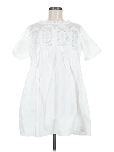 Pre-owned Unbranded Casual Dress In White