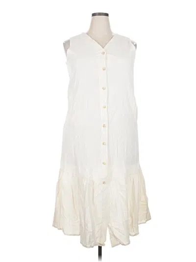 Pre-owned Unbranded Casual Dress In White