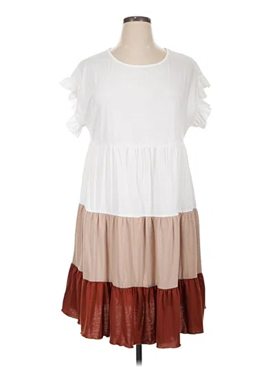 Pre-owned Unbranded Casual Dress In White