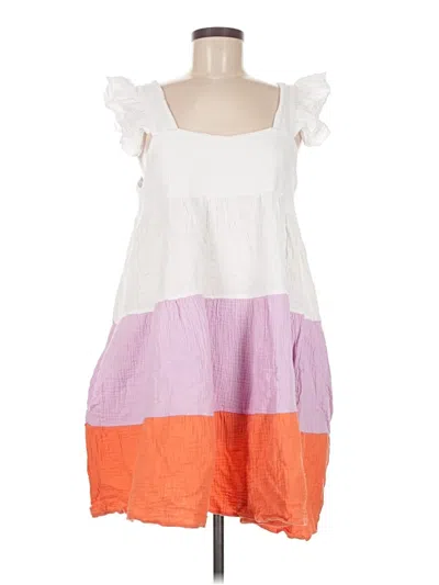 Pre-owned Unbranded Casual Dress In White