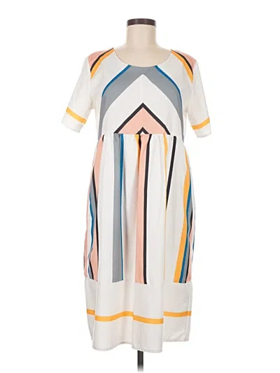 Pre-owned Unbranded Casual Dress In White