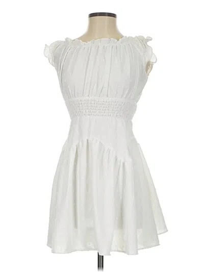 Pre-owned Unbranded Casual Dress In White