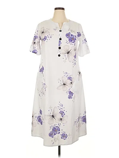 Pre-owned Unbranded Casual Dress In White