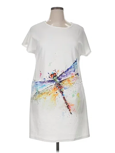 Pre-owned Unbranded Casual Dress In White