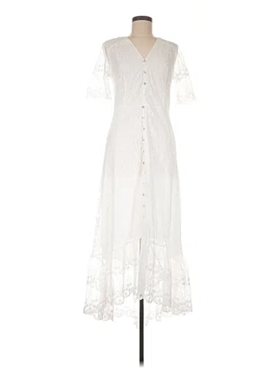 Pre-owned Unbranded Casual Dress In White