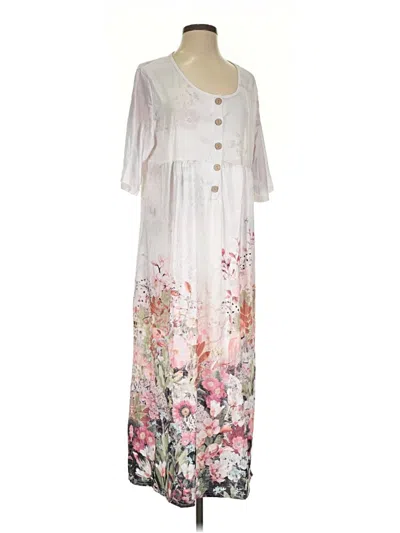 Pre-owned Unbranded Casual Dress In White