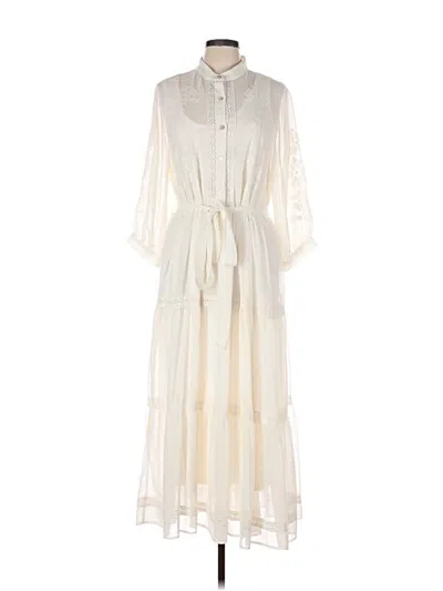 Pre-owned Unbranded Casual Dress In White