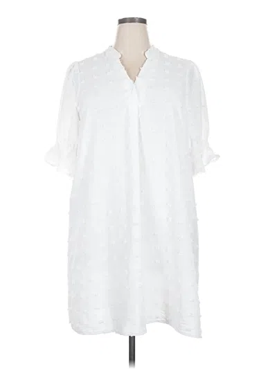 Pre-owned Unbranded Casual Dress In White