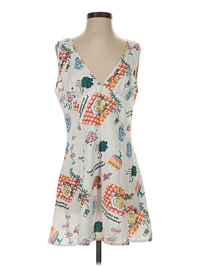 Pre-owned Unbranded Casual Dress In White