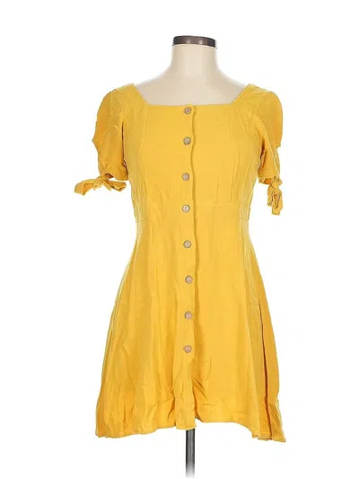 Pre-owned Unbranded Casual Dress In Yellow