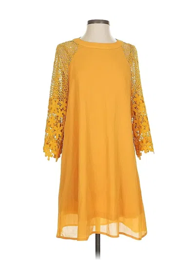 Pre-owned Unbranded Casual Dress In Yellow