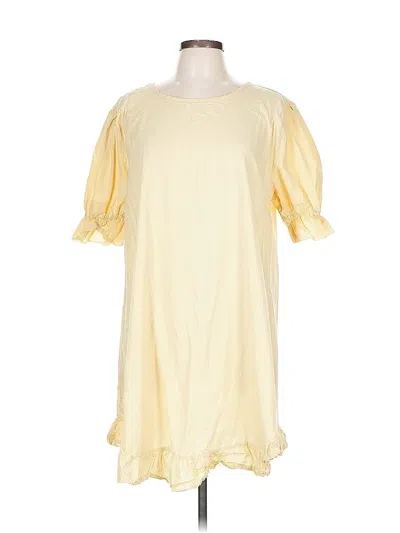 Pre-owned Unbranded Casual Dress In Yellow