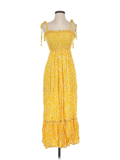 Pre-owned Unbranded Casual Dress In Yellow