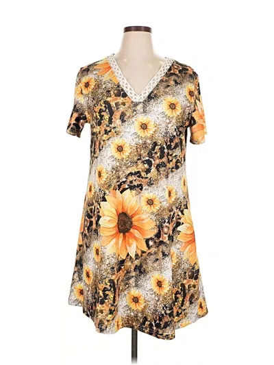 Pre-owned Unbranded Casual Dress In Yellow