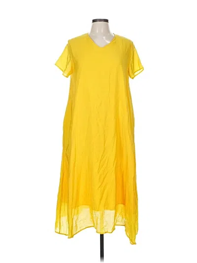 Pre-owned Unbranded Casual Dress In Yellow