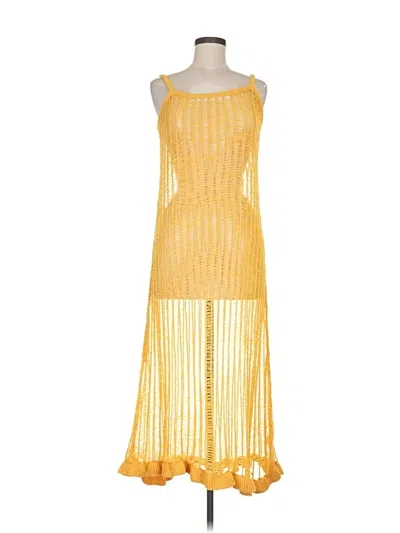 Pre-owned Unbranded Casual Dress In Yellow