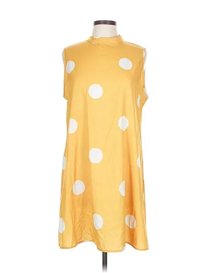 Pre-owned Unbranded Casual Dress In Yellow