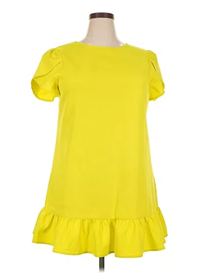 Pre-owned Unbranded Casual Dress In Yellow