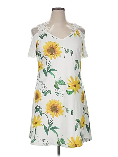 Pre-owned Unbranded Casual Dress In Yellow