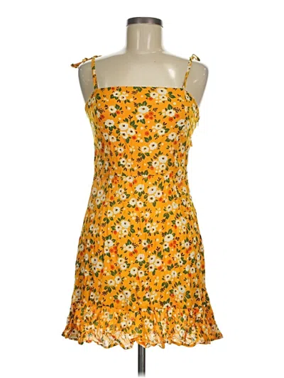 Pre-owned Unbranded Casual Dress In Yellow