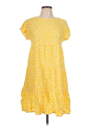 Pre-owned Unbranded Casual Dress In Yellow