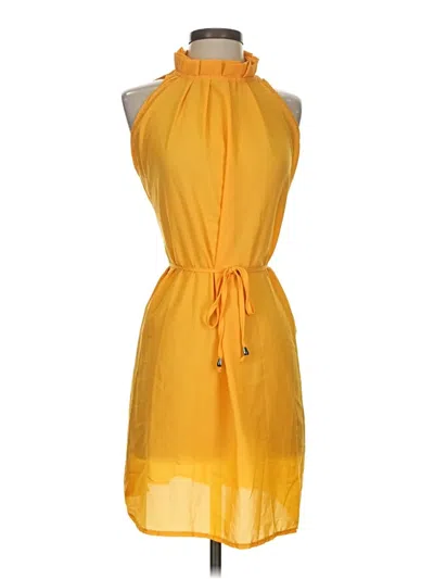 Pre-owned Unbranded Casual Dress In Yellow