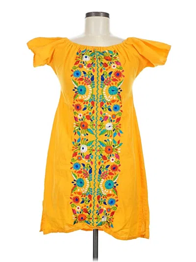 Pre-owned Unbranded Casual Dress In Yellow