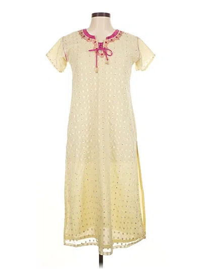 Pre-owned Unbranded Casual Dress In Yellow