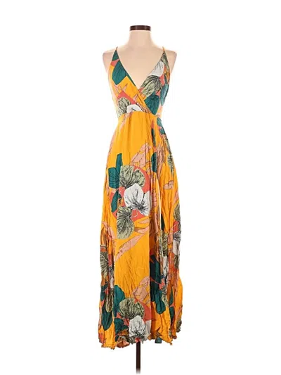 Pre-owned Unbranded Casual Dress In Yellow