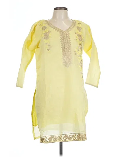 Pre-owned Unbranded Casual Dress In Yellow