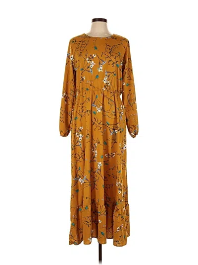 Pre-owned Unbranded Casual Dress In Yellow