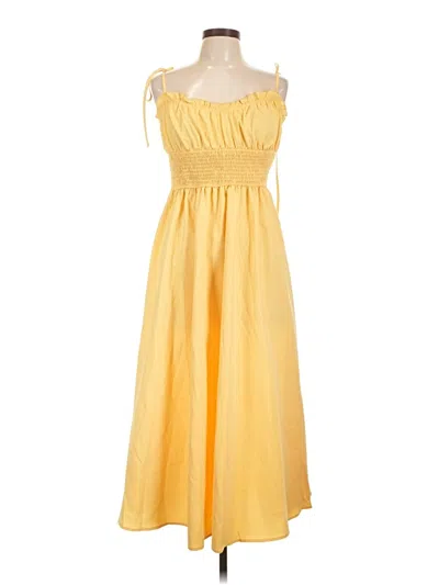 Pre-owned Unbranded Casual Dress In Yellow