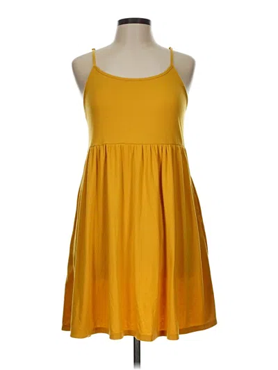 Pre-owned Unbranded Casual Dress In Yellow