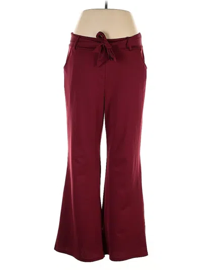 Pre-owned Unbranded Casual Pants In Burgundy