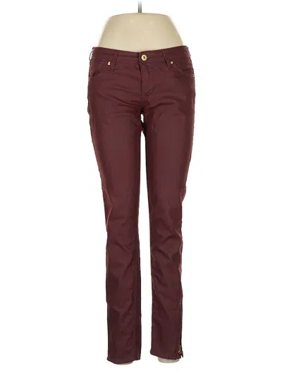Pre-owned Unbranded Casual Pants In Burgundy