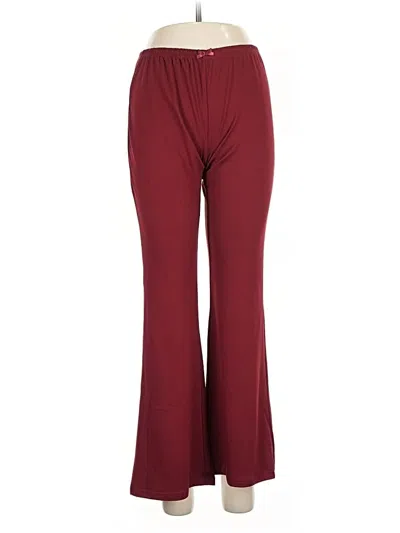 Pre-owned Unbranded Casual Pants In Burgundy