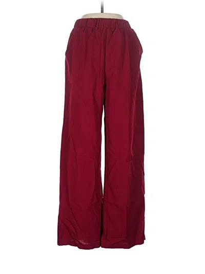 Pre-owned Unbranded Casual Pants In Burgundy