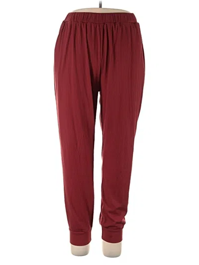 Pre-owned Unbranded Casual Pants In Burgundy