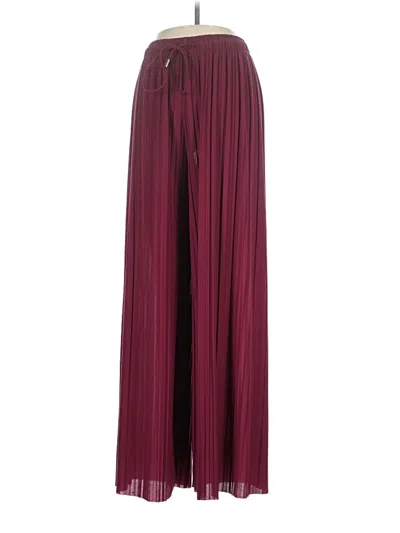 Pre-owned Unbranded Casual Pants In Burgundy