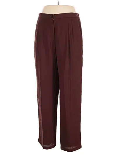 Pre-owned Unbranded Casual Pants In Burgundy