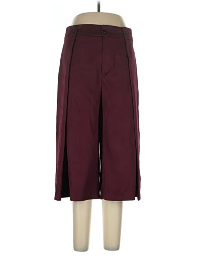 Pre-owned Unbranded Casual Pants In Burgundy