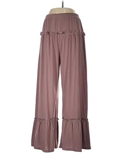 Pre-owned Unbranded Casual Pants In Burgundy