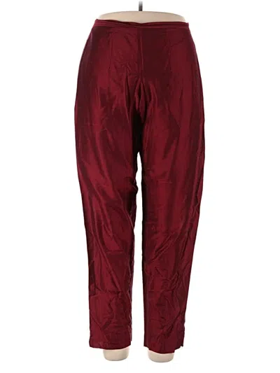 Pre-owned Unbranded Casual Pants In Burgundy